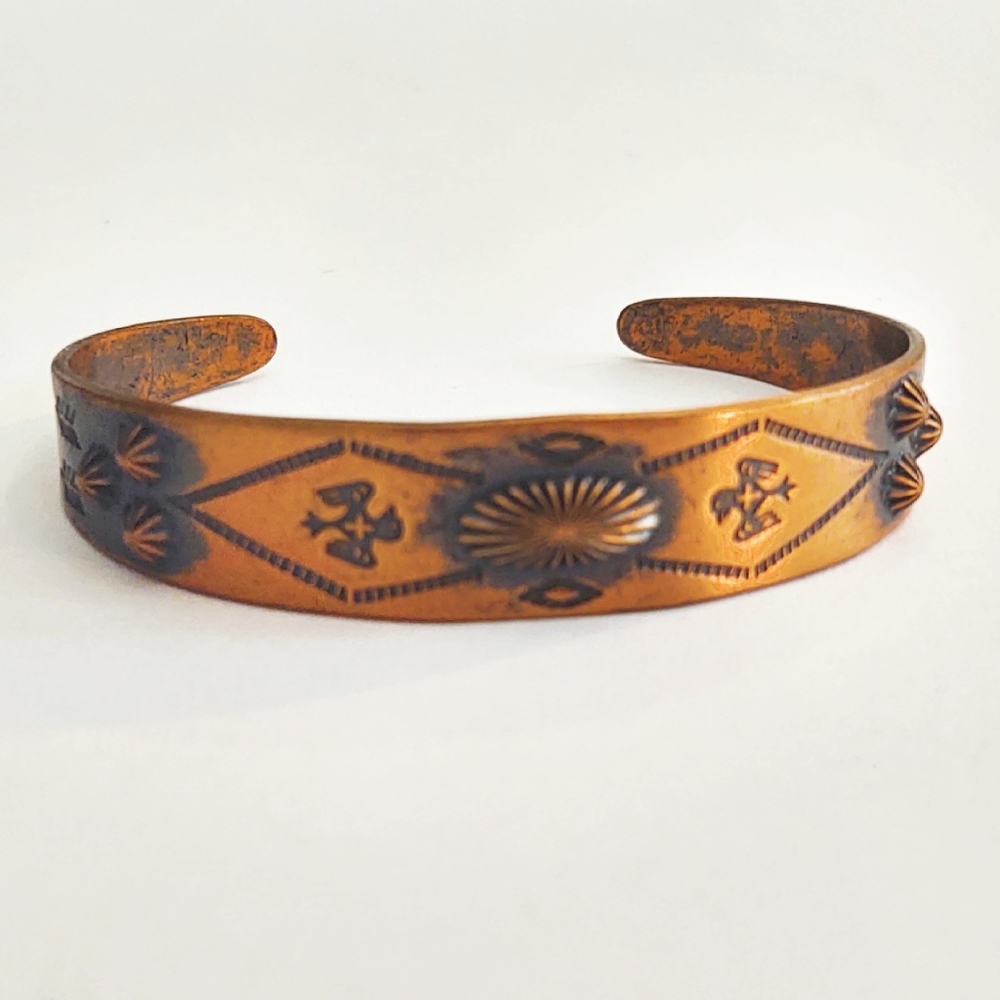 Vintage Southwestern Copper cuff bracelet